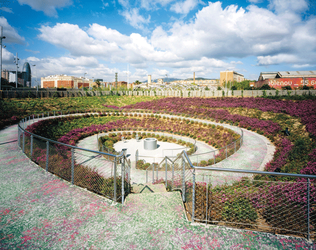 A gyre of flowers forms a centrepiece of Nouvel’s park A gyre of flowers forms a centrepiece of Nouvel’s park