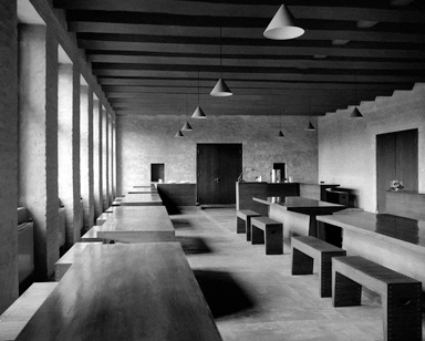 Refectory of the Abbey Sint Benedictus Berg, designed by van der Laan in five phases between 1956 and 1991