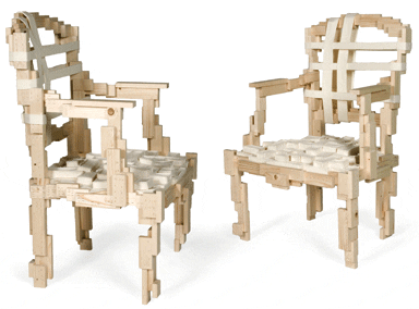 Pixelated chair Pixelated chair