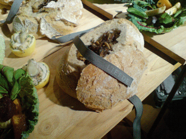Stew, 2006 – bread is scooped out to create a pouch for food