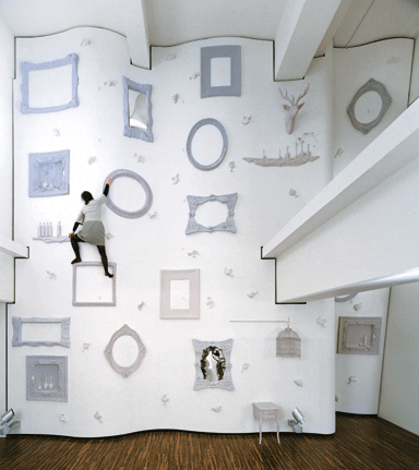 Climbing wall in the Illoiha gym, Tokyo, 2006