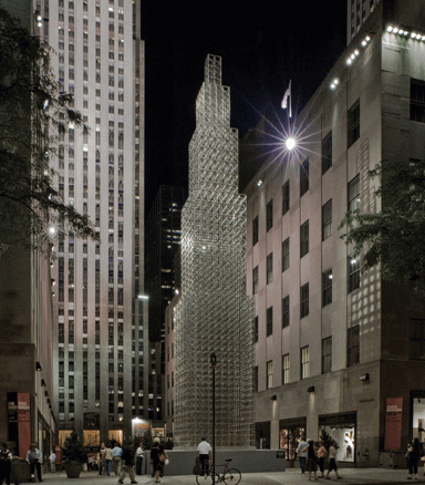One million Erector pieces make up the 20m-high structure One million Erector pieces make up the 20m-high structure