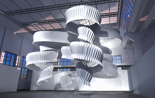 Shaped by Air installation at Milan Design Week - Arts and Entertainment