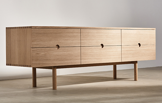 OVO Sideboard SixDrawer Oak 11416C