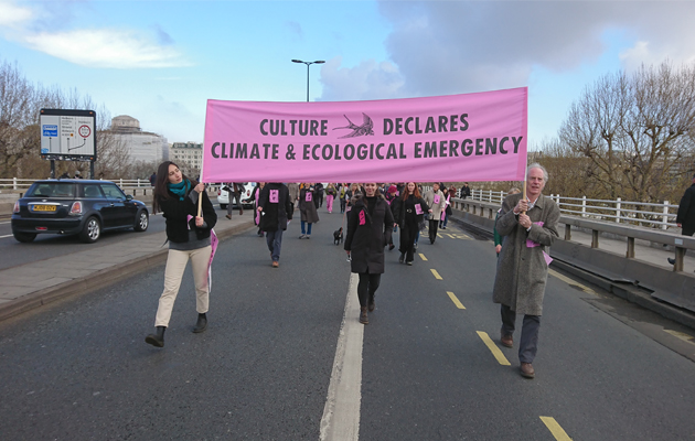 Climate change protest London ICON