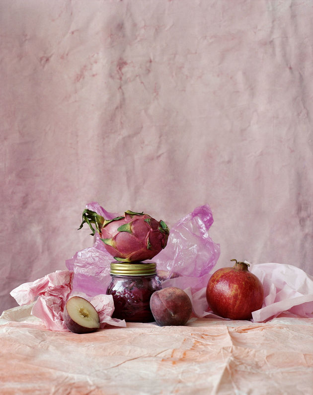 Pink fruit still life art WallerHill Diddys ICON