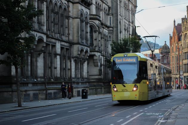 An example of public transport in a city such as Manchester