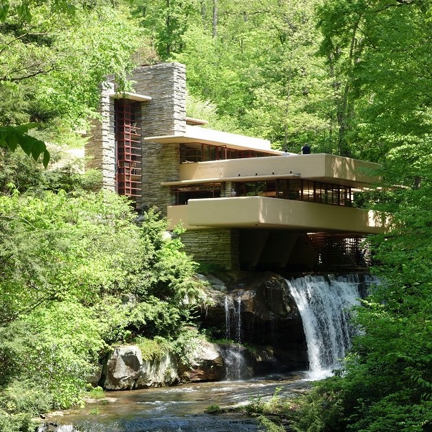 Fallingwater Frank Lloyd Wright square ONLINE ICON