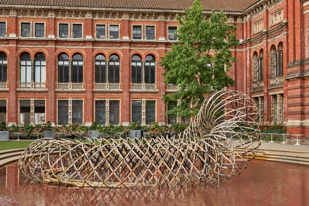 Kengo Kuma's installation outside the V&A