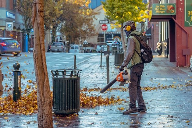 fall autumn leaf blower ICON CRIME AGAINST DESIGN