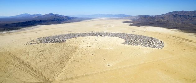 the city from above black rock citynv burning man icon