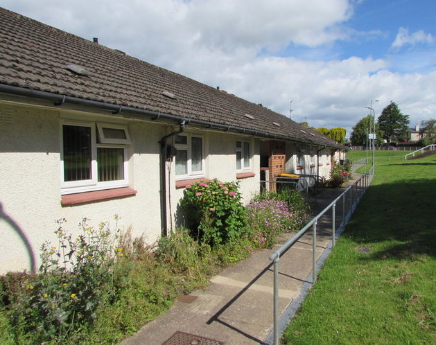 A row of bungalows in Newport, UK. Photo by Jaggery