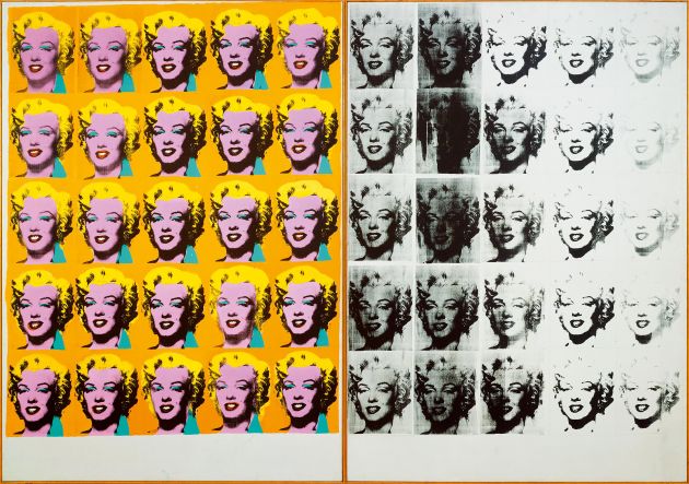 Andy Warhol, Marilyn Diptych, 1962. Tate. © 2020 The Andy Warhol Foundation for the Visual Arts, Inc. Licensed by DACS, London.