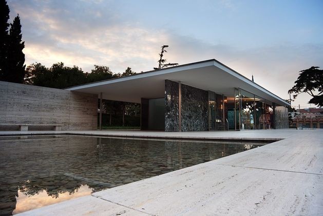 The Barcelona Pavilion by Mies van der Rohe