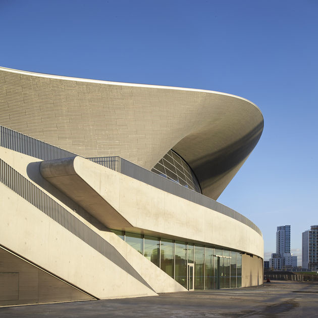 Zaha Hadid’s London Aquatic Centre. Photo by Hufton + Crow