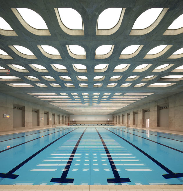 Zaha Hadid’s London Aquatic Centre. Photo by Hufton + Crow