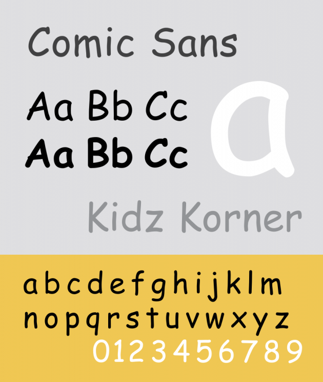 Comic Sans. Image by GearedBull via English Wikipedia