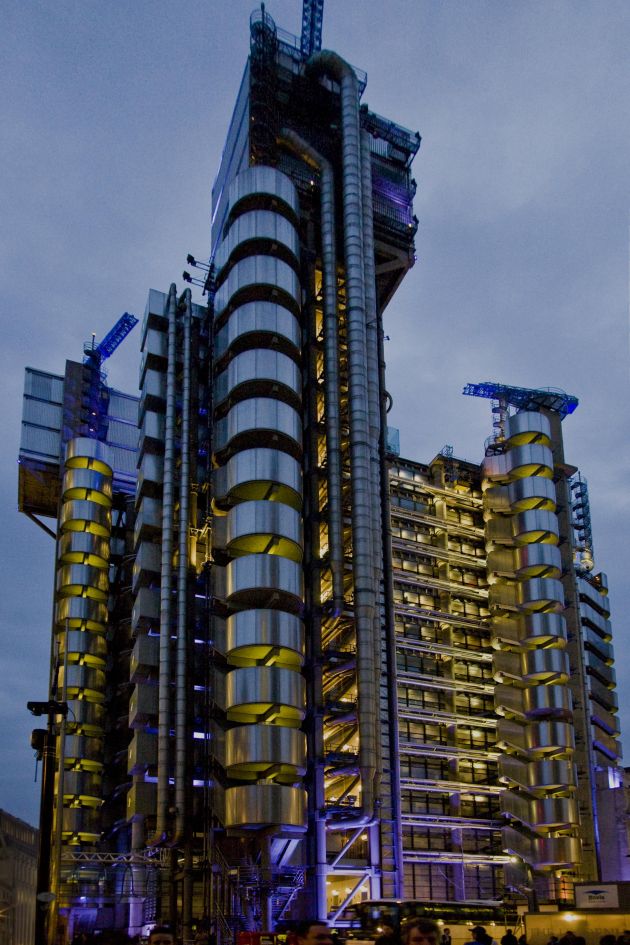 Lloyd's building is Richard Rogers' first high-tech office block