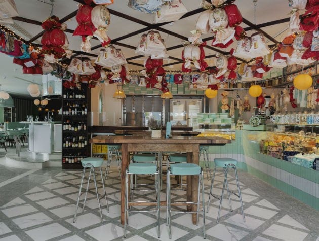 interior of lina stores Italian restaurant in london