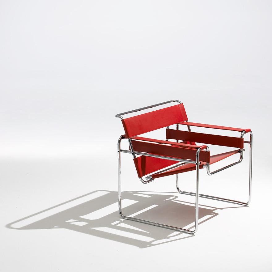 Wassily chair red Marcel Breuer Knoll