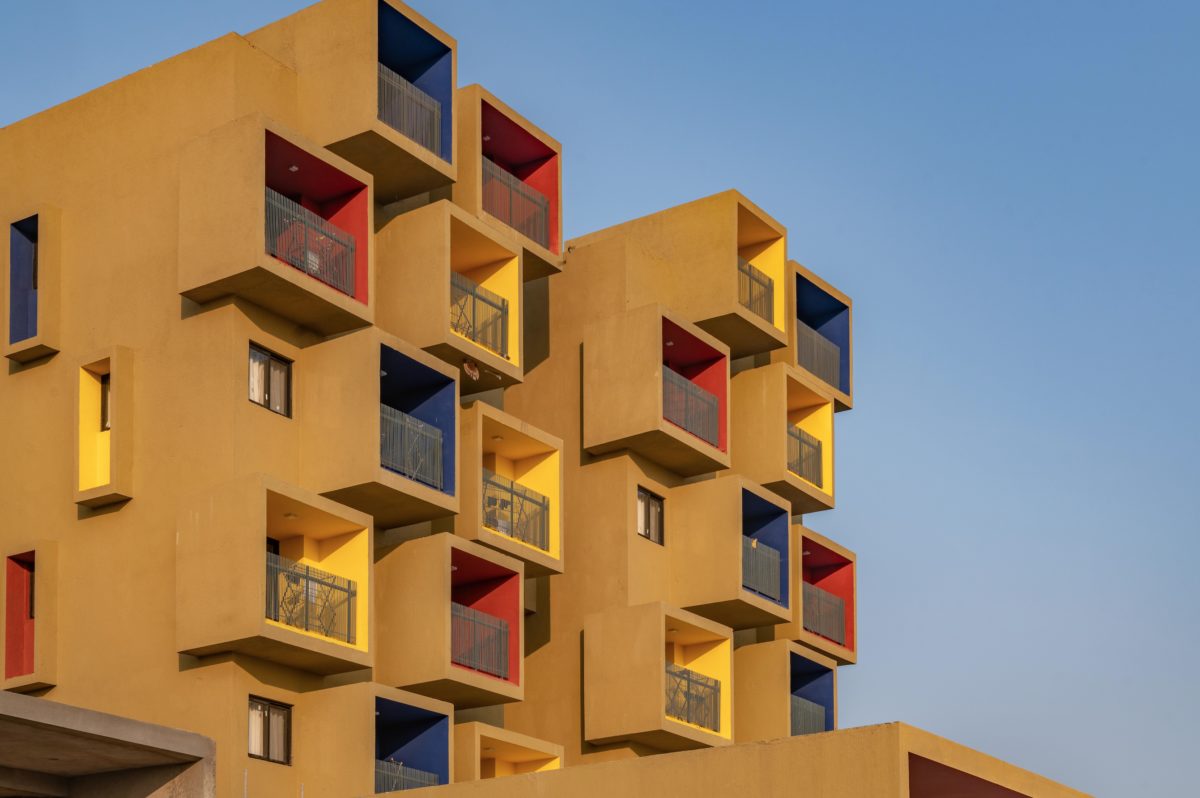 colour, housing blocks, cubic architecture, india, sanjay puri architects, india architecture, iconeye, ICON magazine