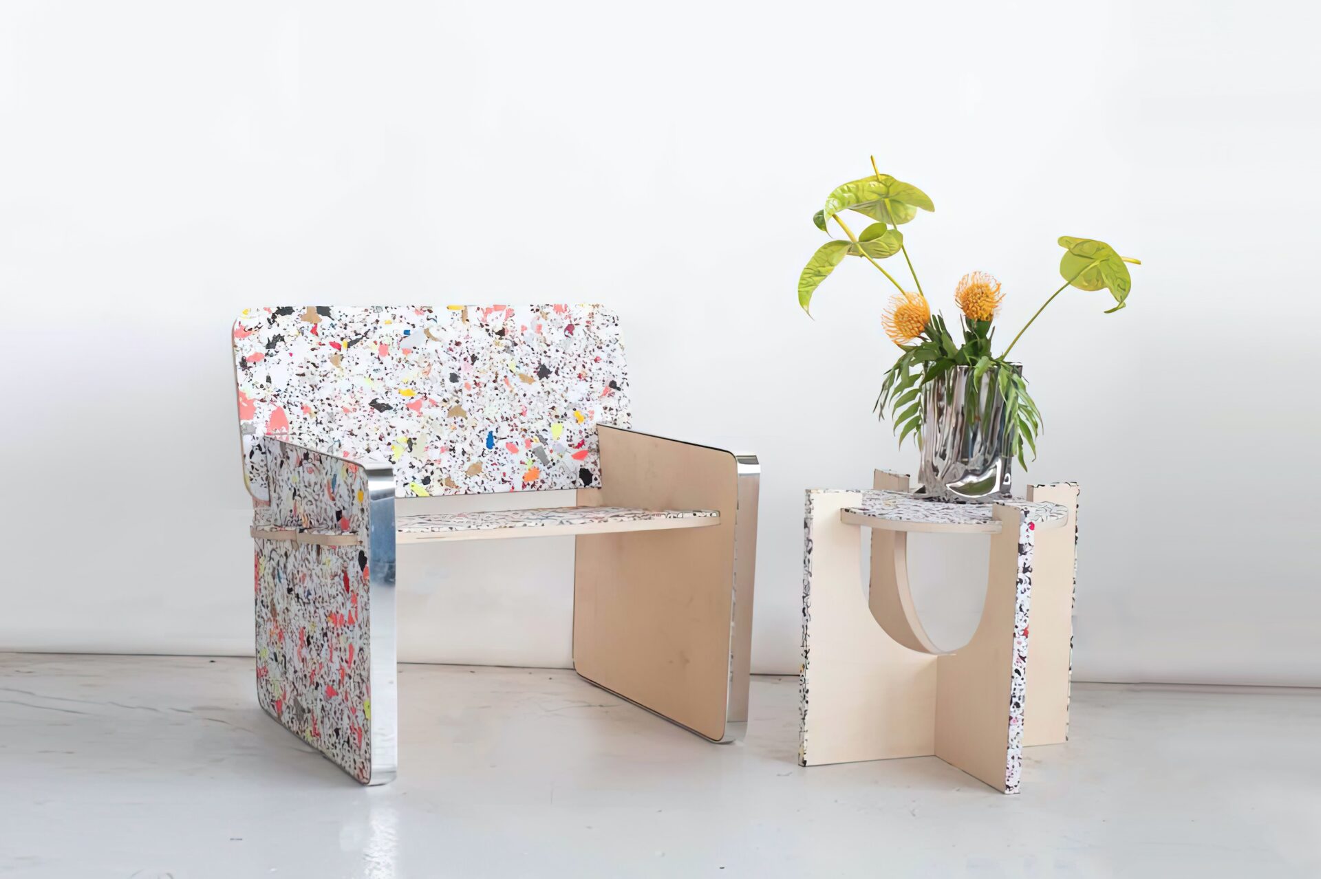 New York studio Particle recycles footwear into furniture and homeware