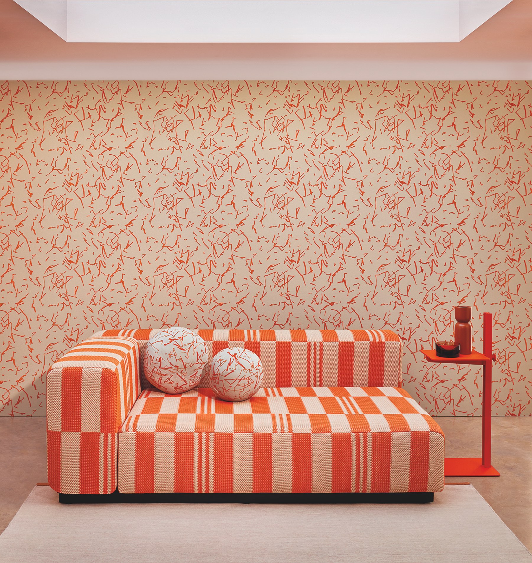 Kirkby Formation pattern textile orange