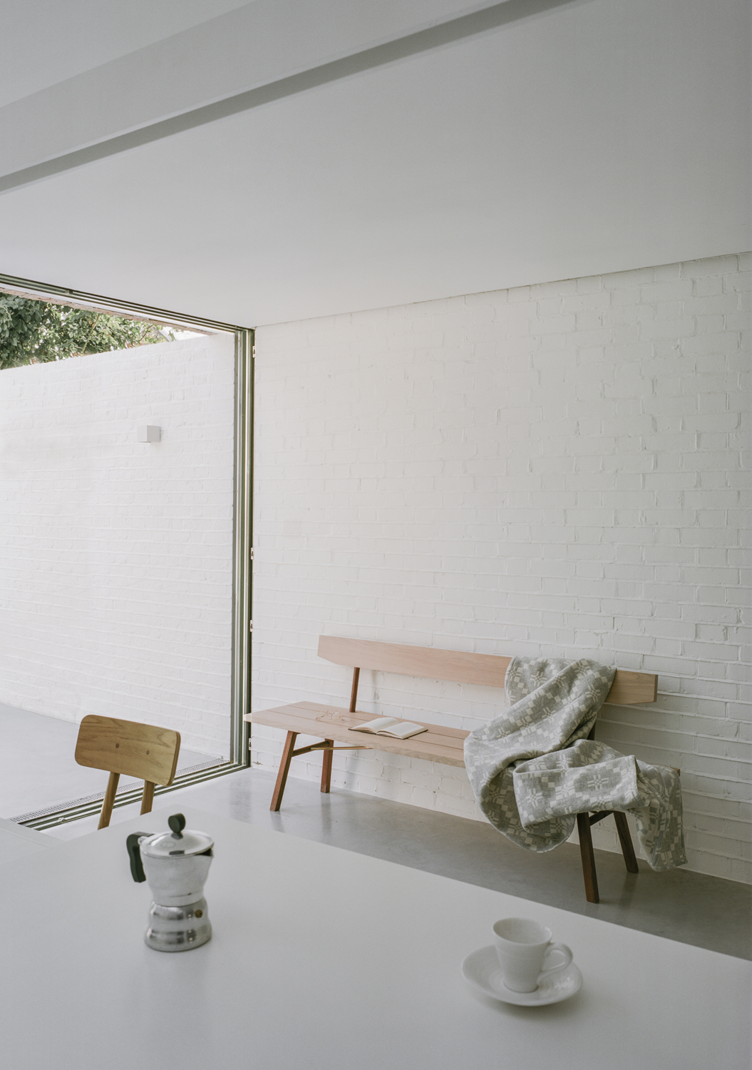 architecture minimalist interior white brick wall ConForm Hampstead London