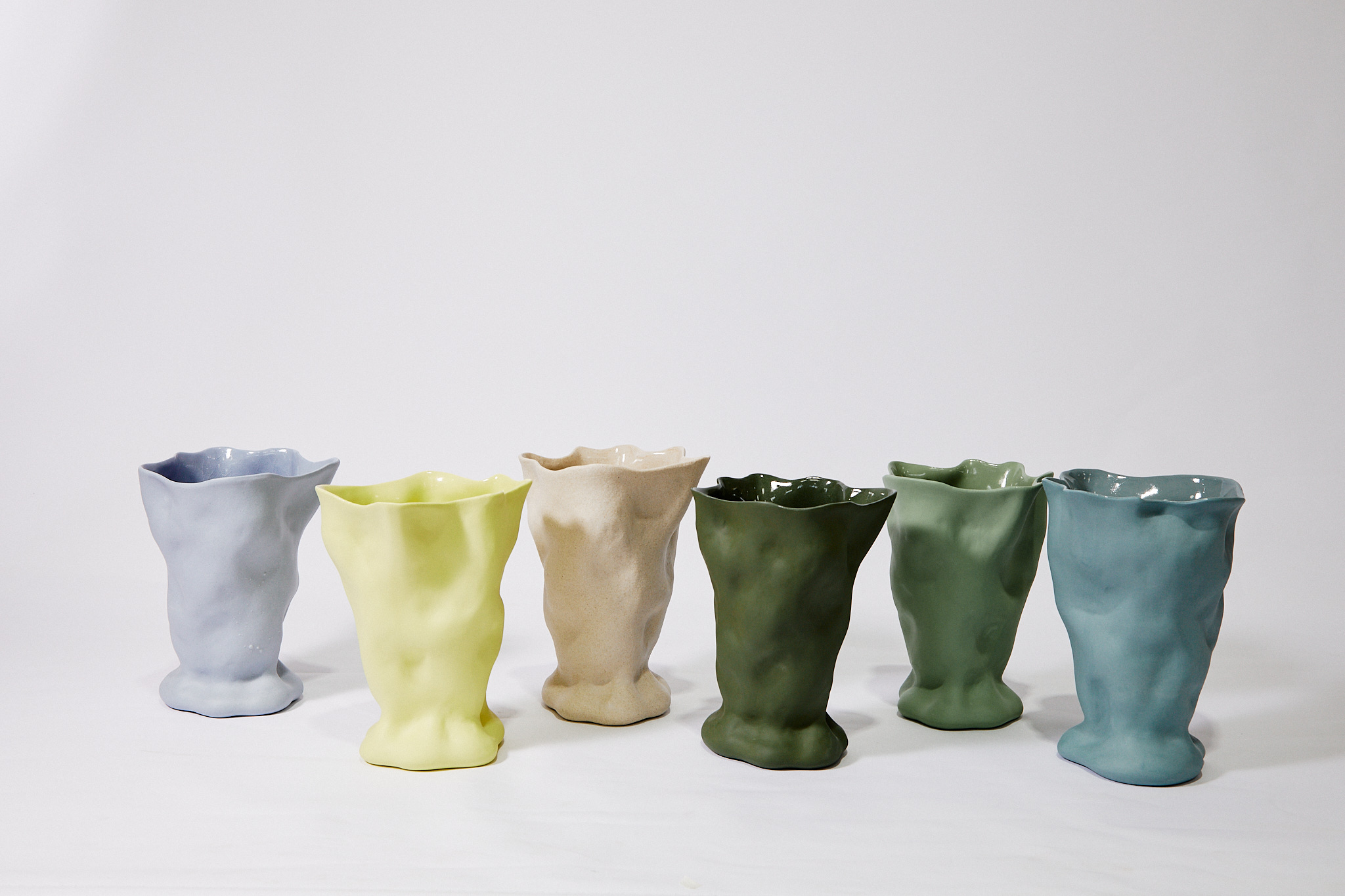 Emma Louise Payne ceramics colourful vases pastels