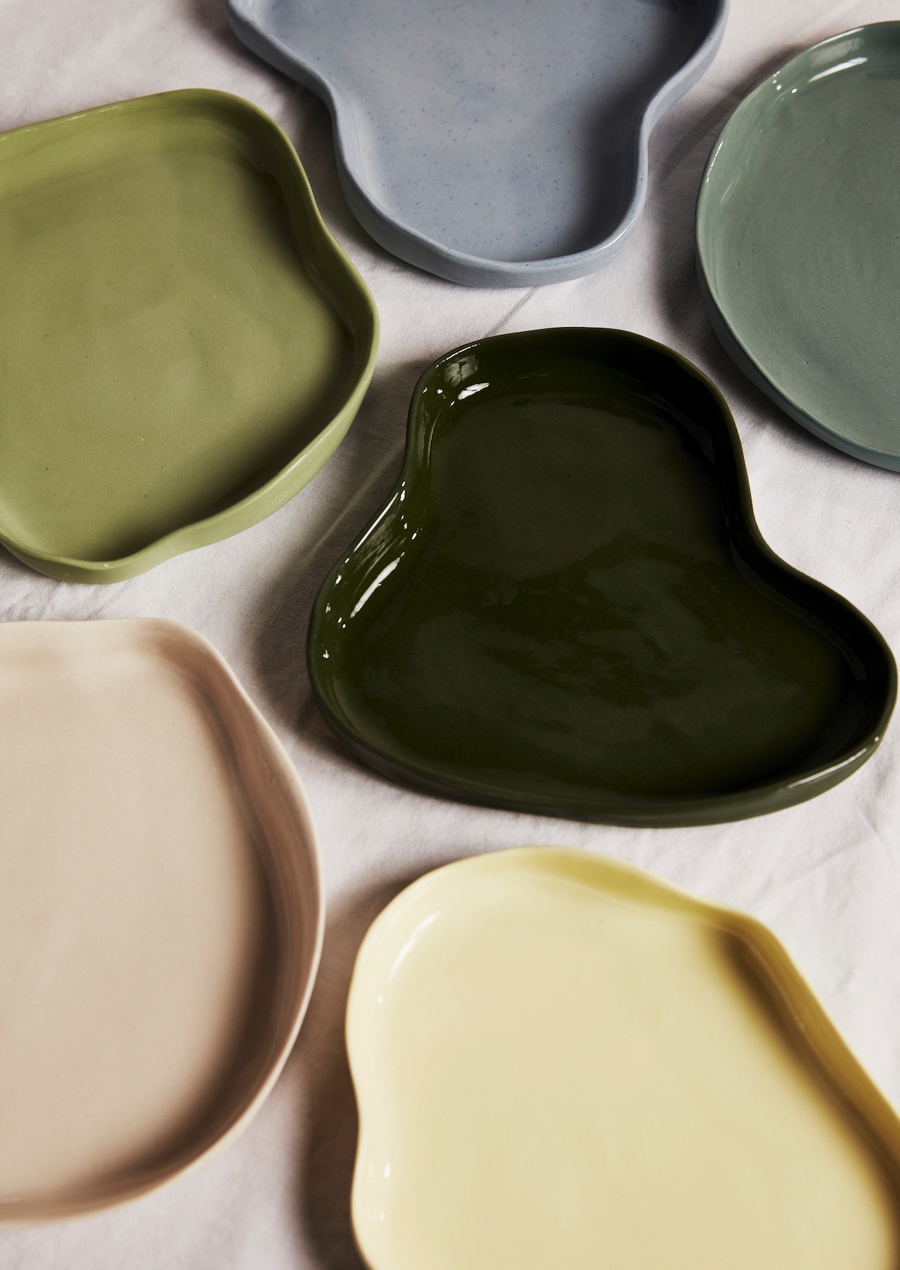 Emma Louise Payne ceramics colourful plates pastels