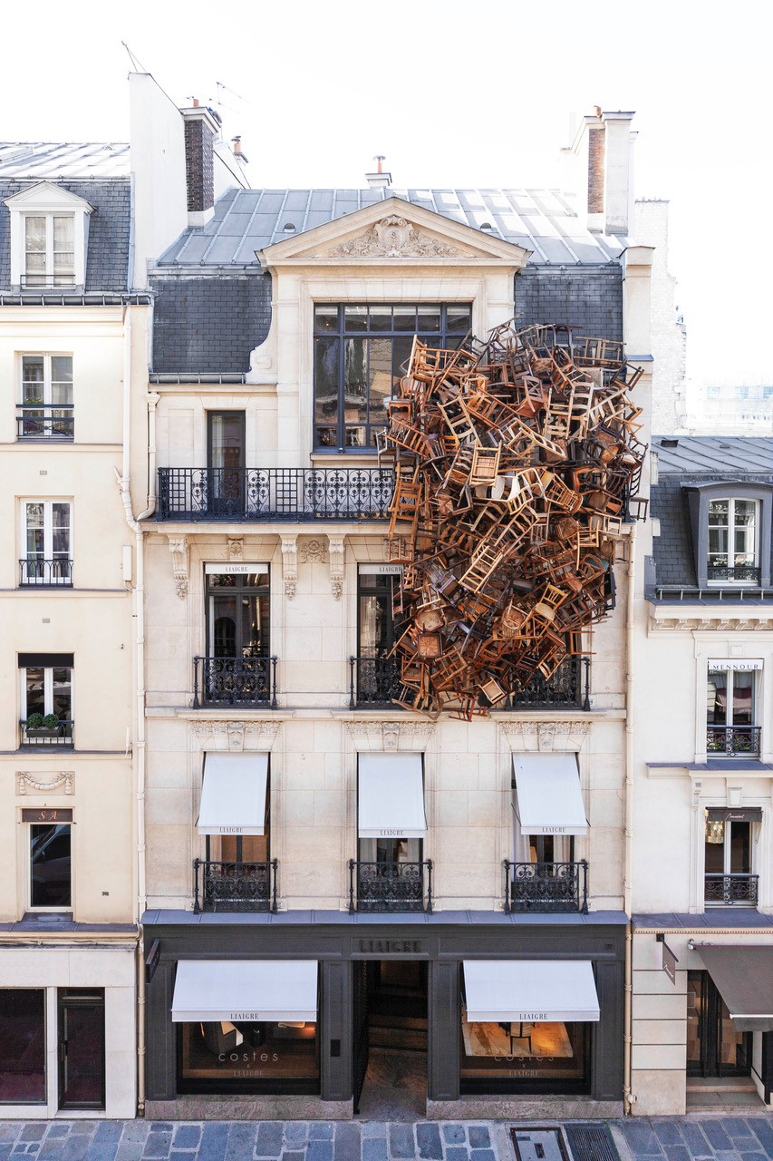 Nest in Liaigre Tadashi Kawamata chairs Liaigre Paris