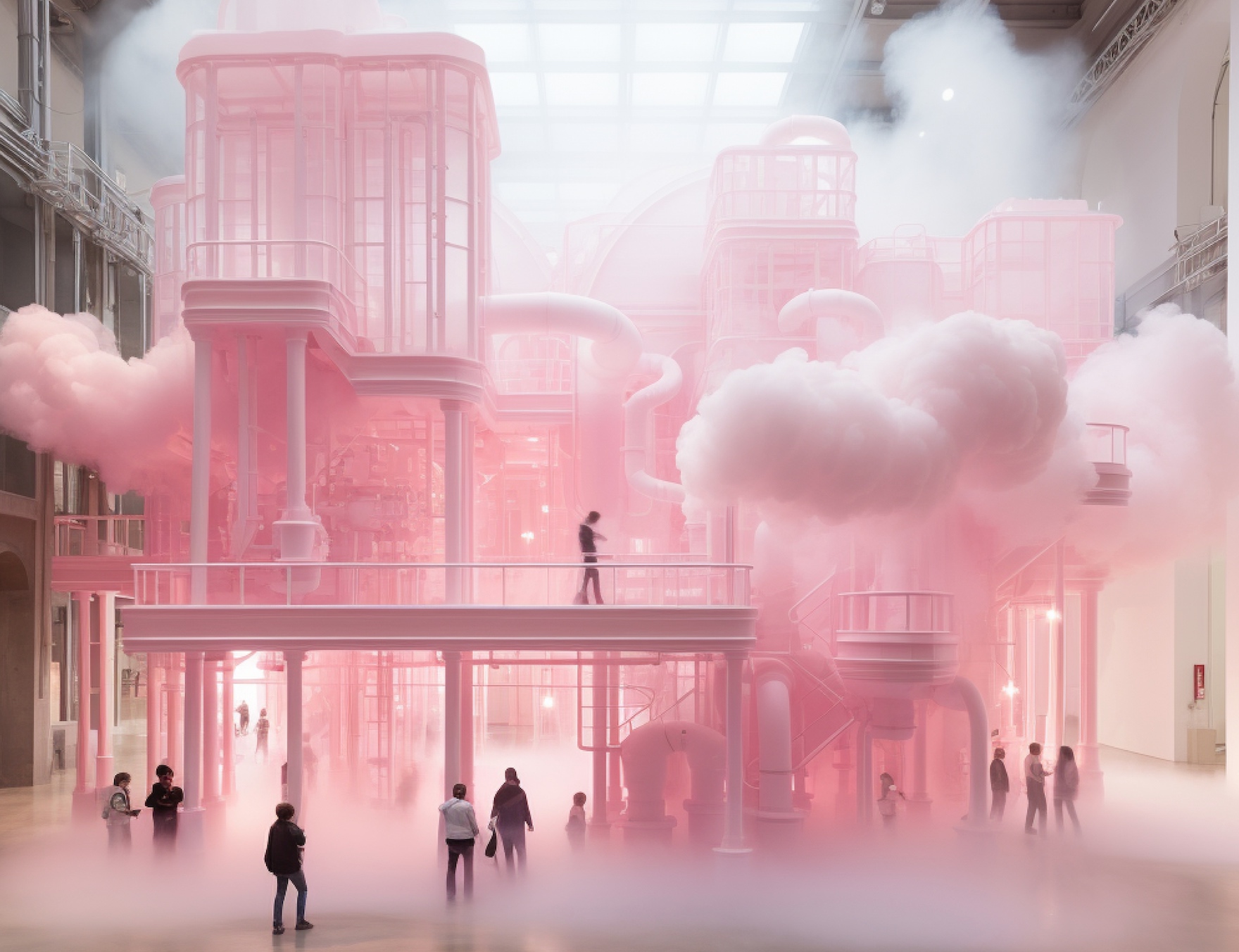 Anna Cwik AI visualisation pink factory