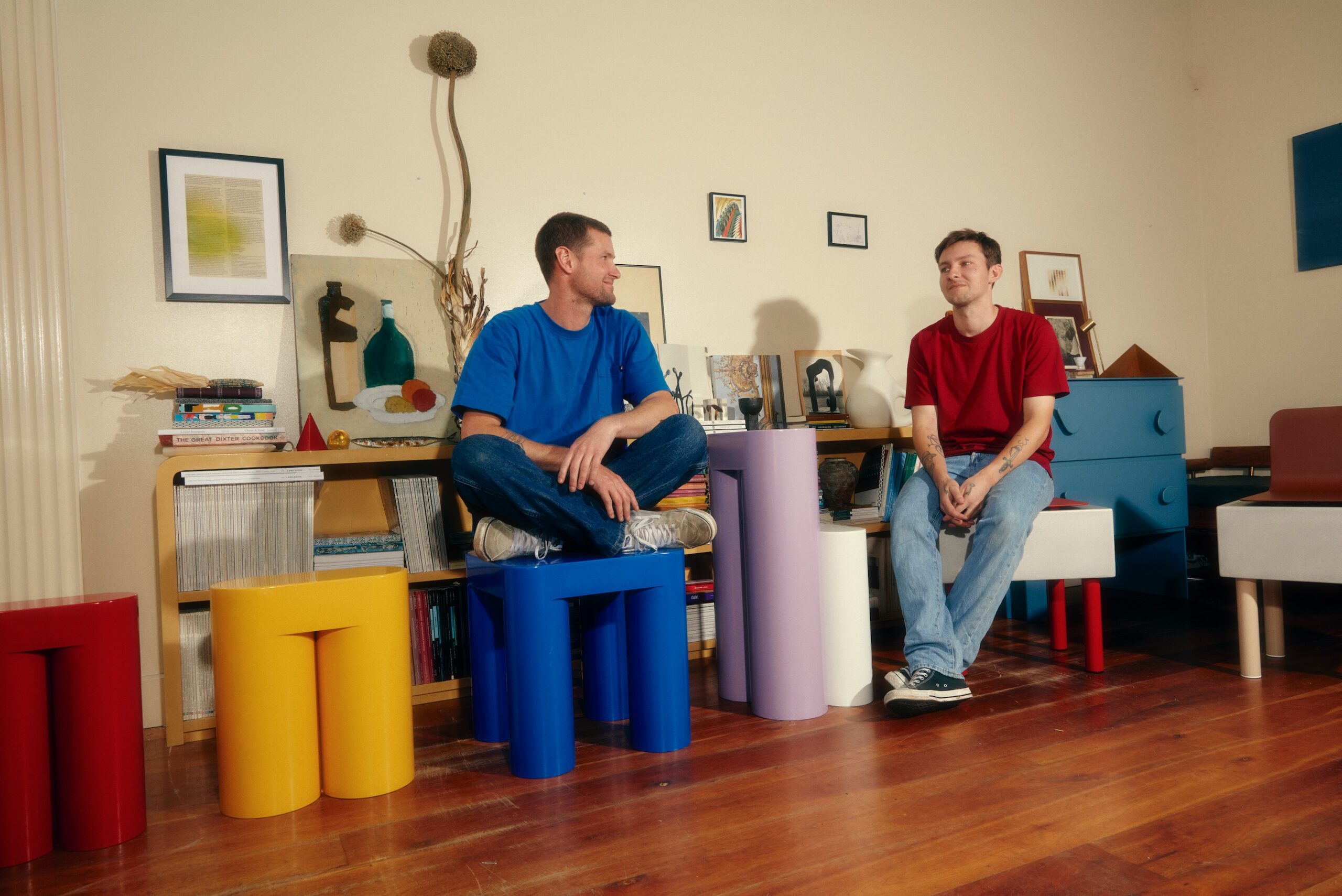 Fearon Australia brothers colourful stools design