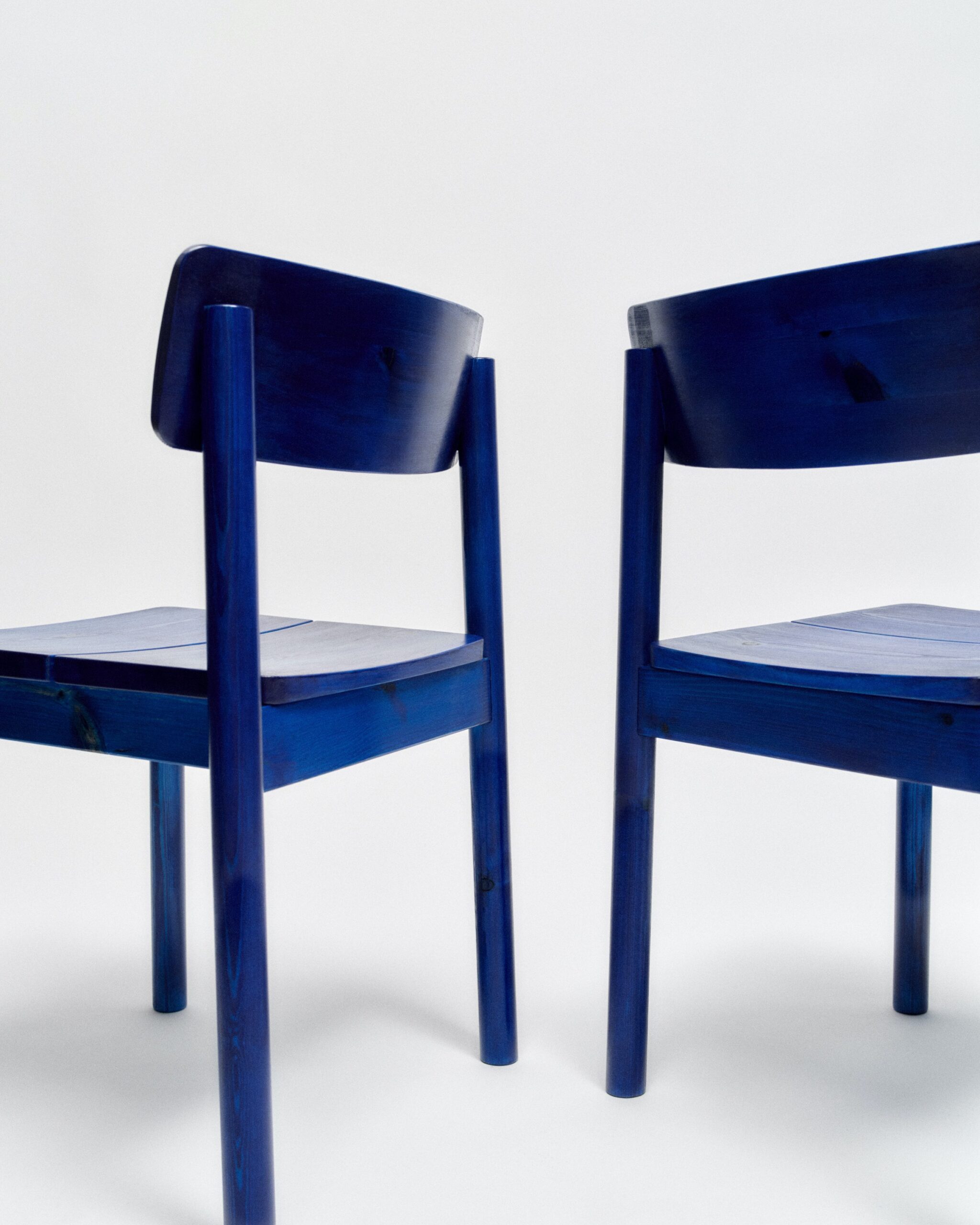 Minus Furniture Chair blue wood pine 