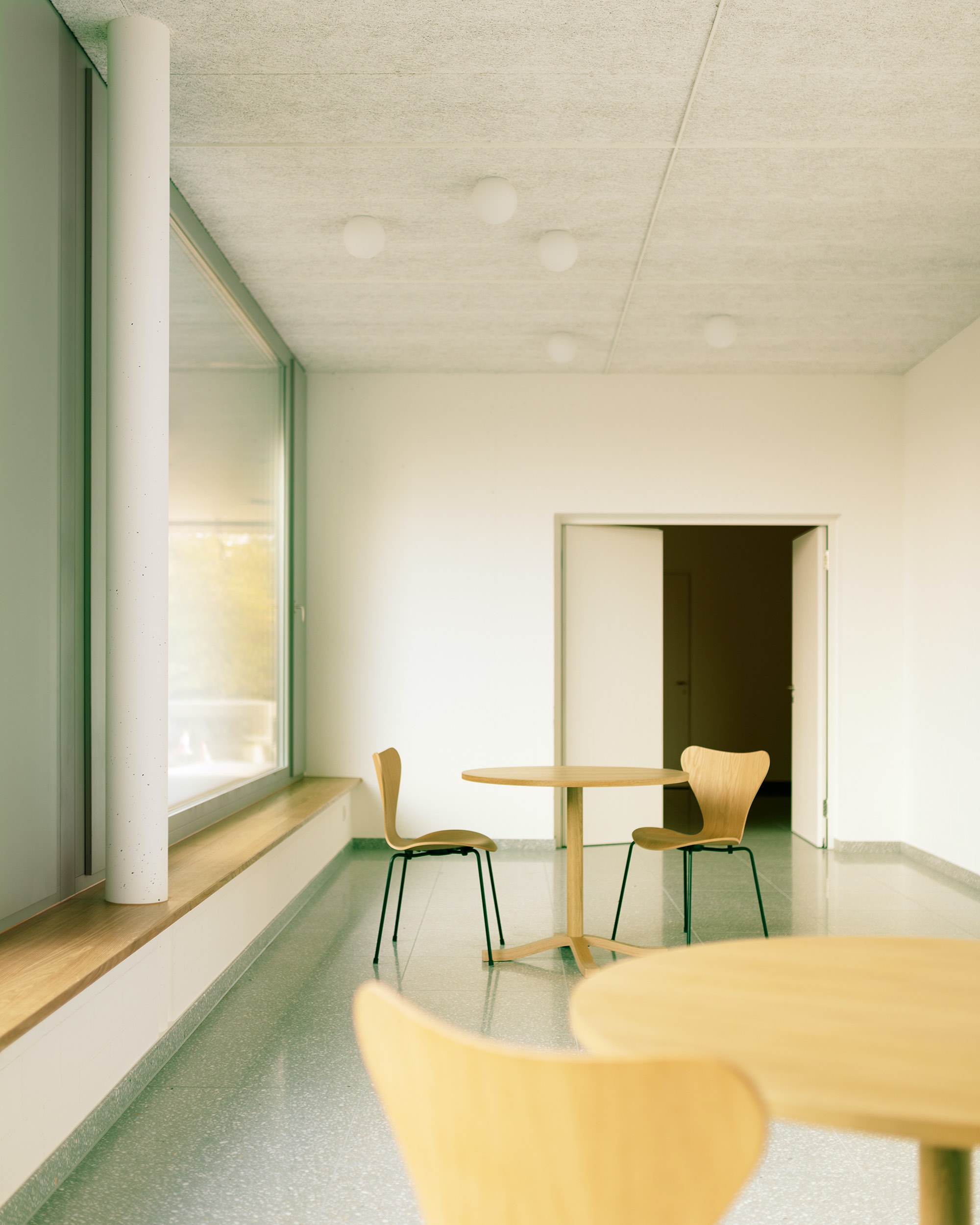 Haller Gut Architekten contemporary design for Aeschi School Switzerland interior school