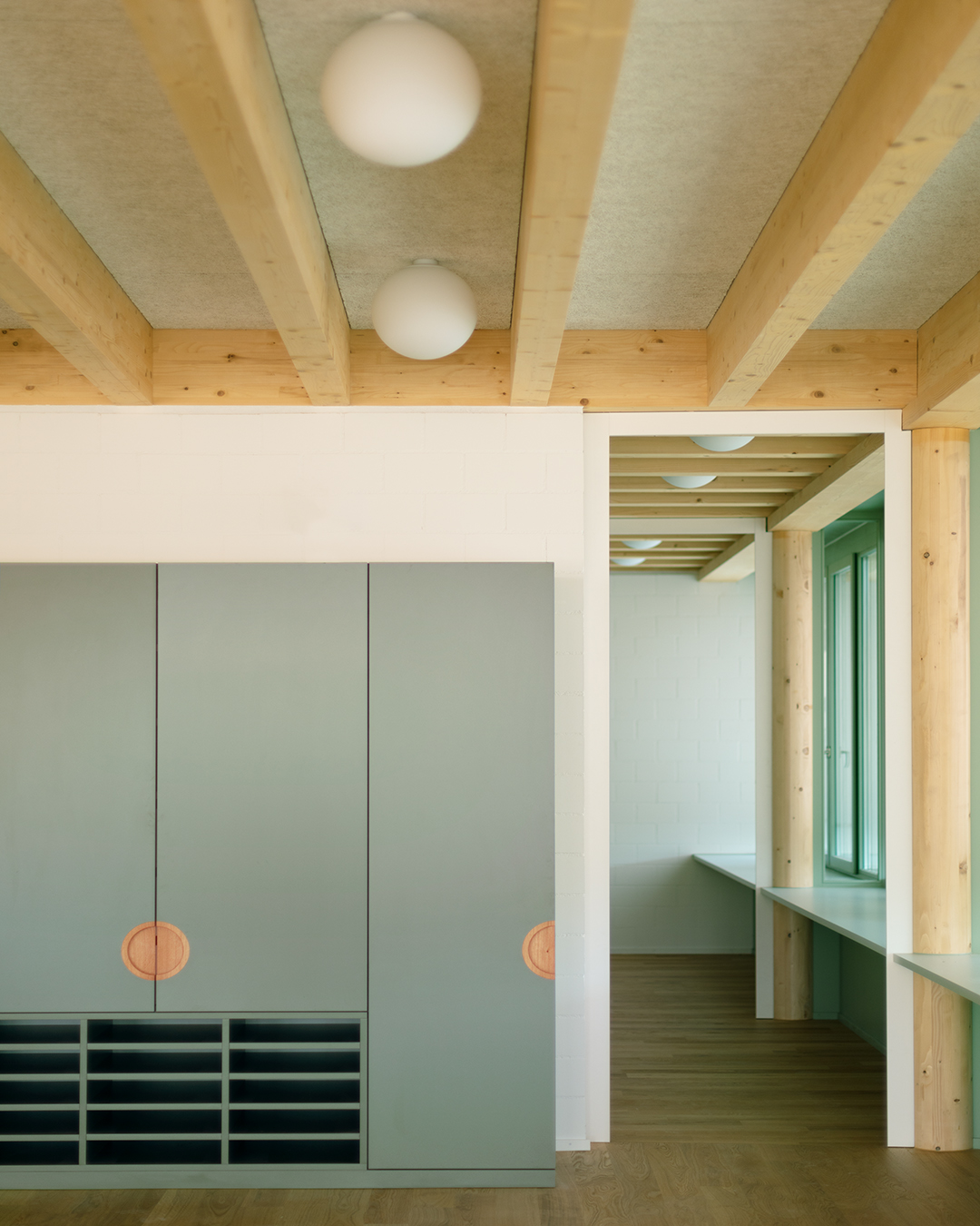 Haller Gut Architekten contemporary design for Aeschi School Switzerland interior school