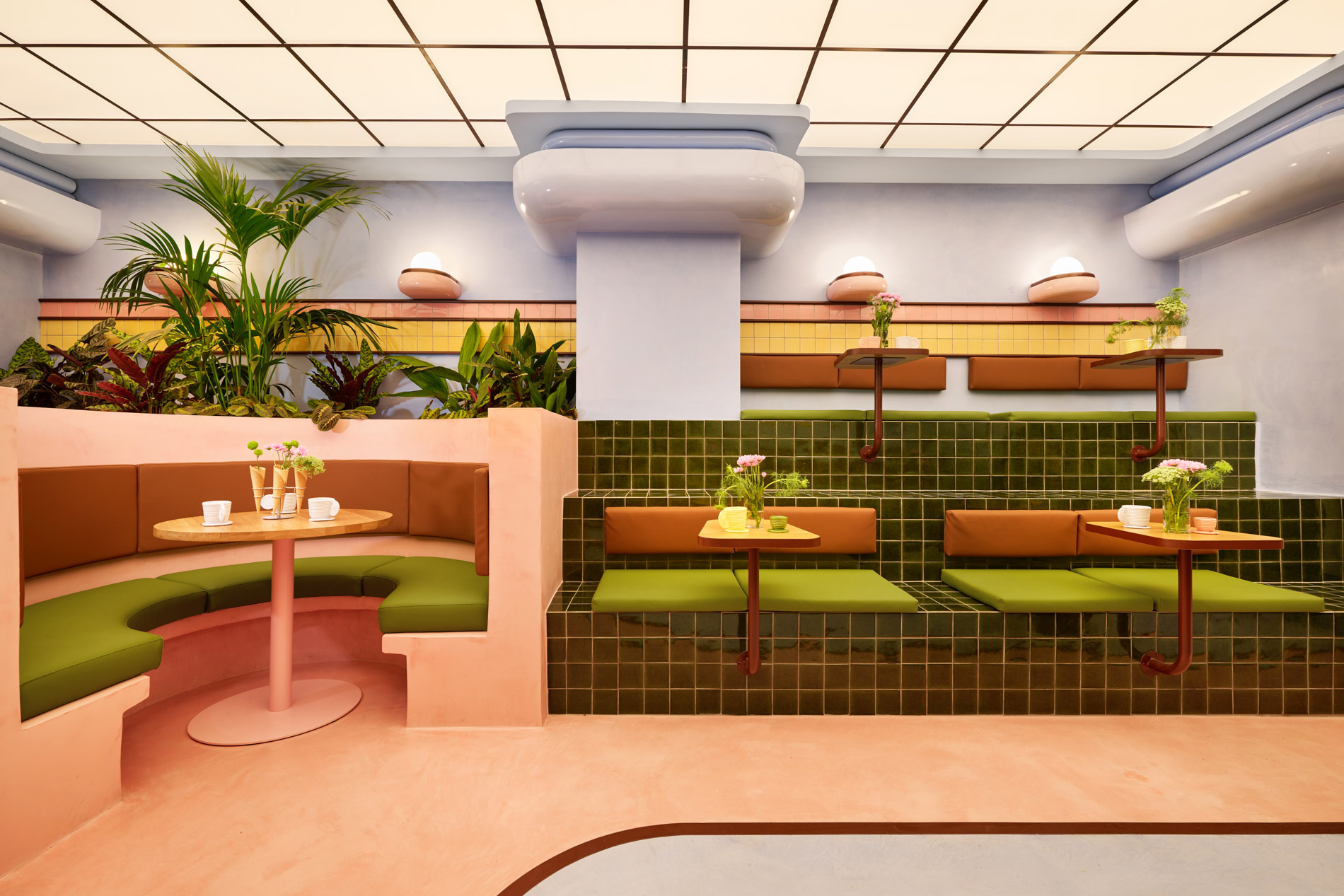 Masquespacio Barcelona Amiko interior ice cream shop