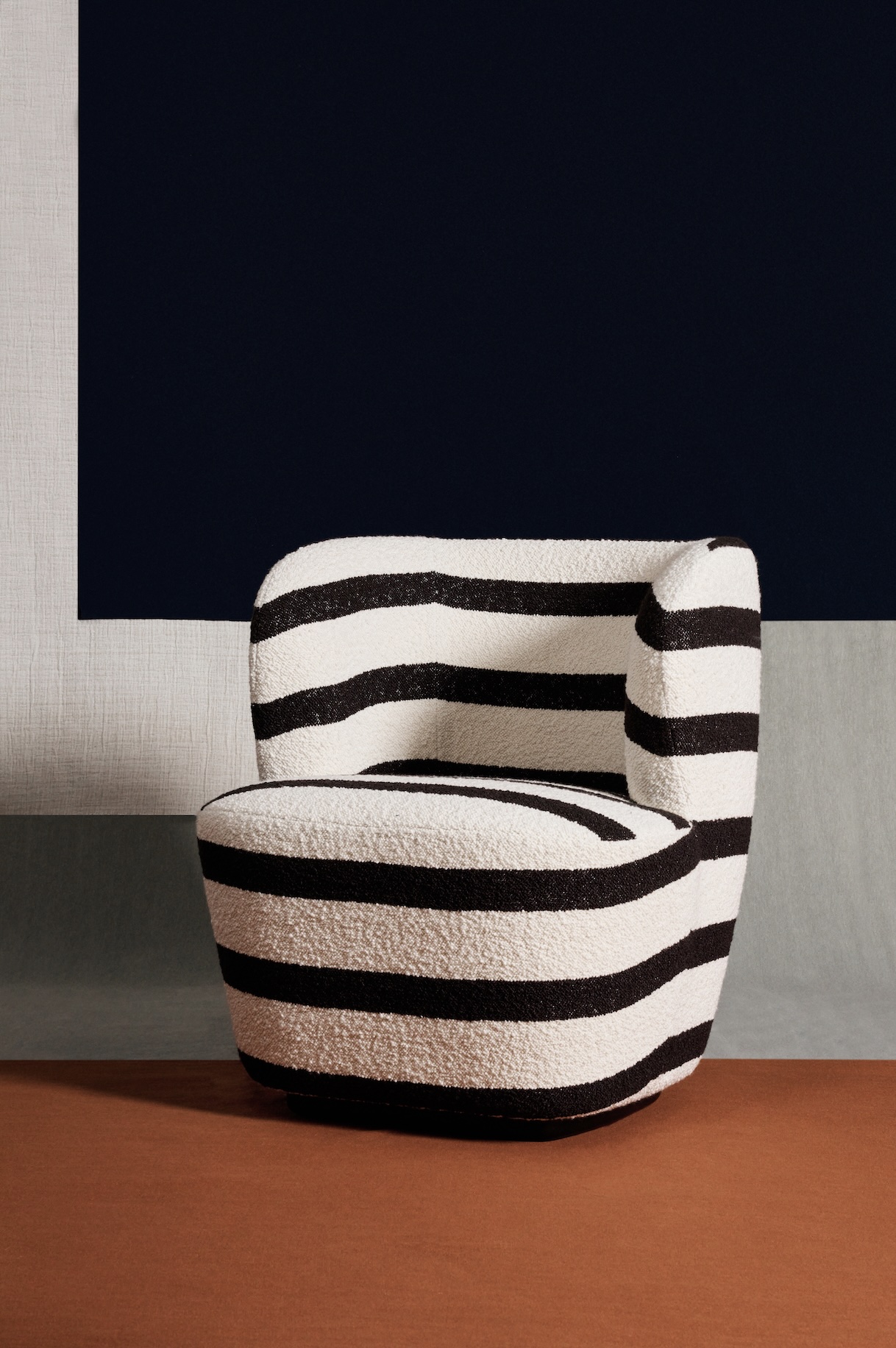 Gubi Dedar Karakorum Stripe lounge chair